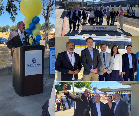 Photos from the goundbreaking ceremony for the Watt/I-80 Transit Center Improvement Project.