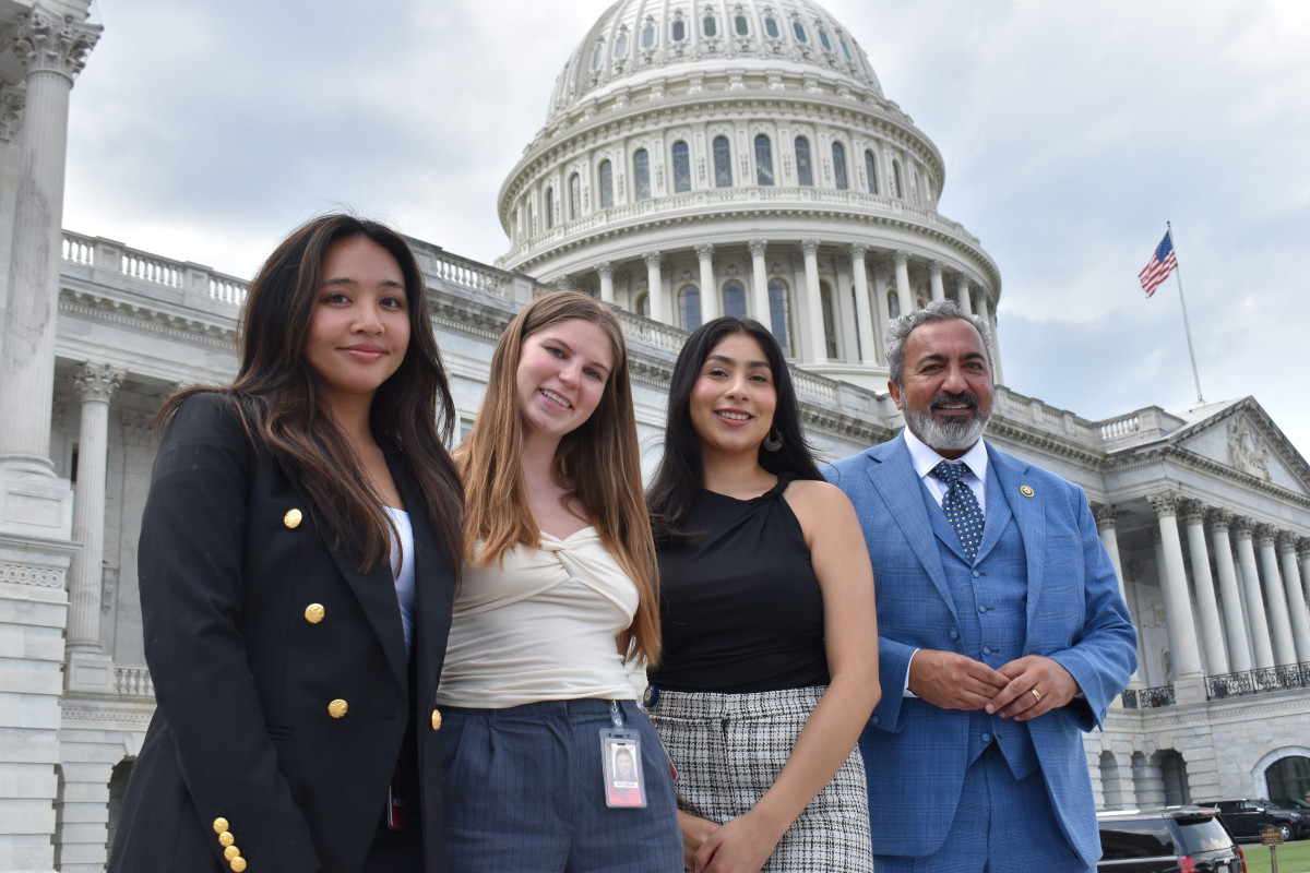 Photo of Congressman Bera with CA-06 interns