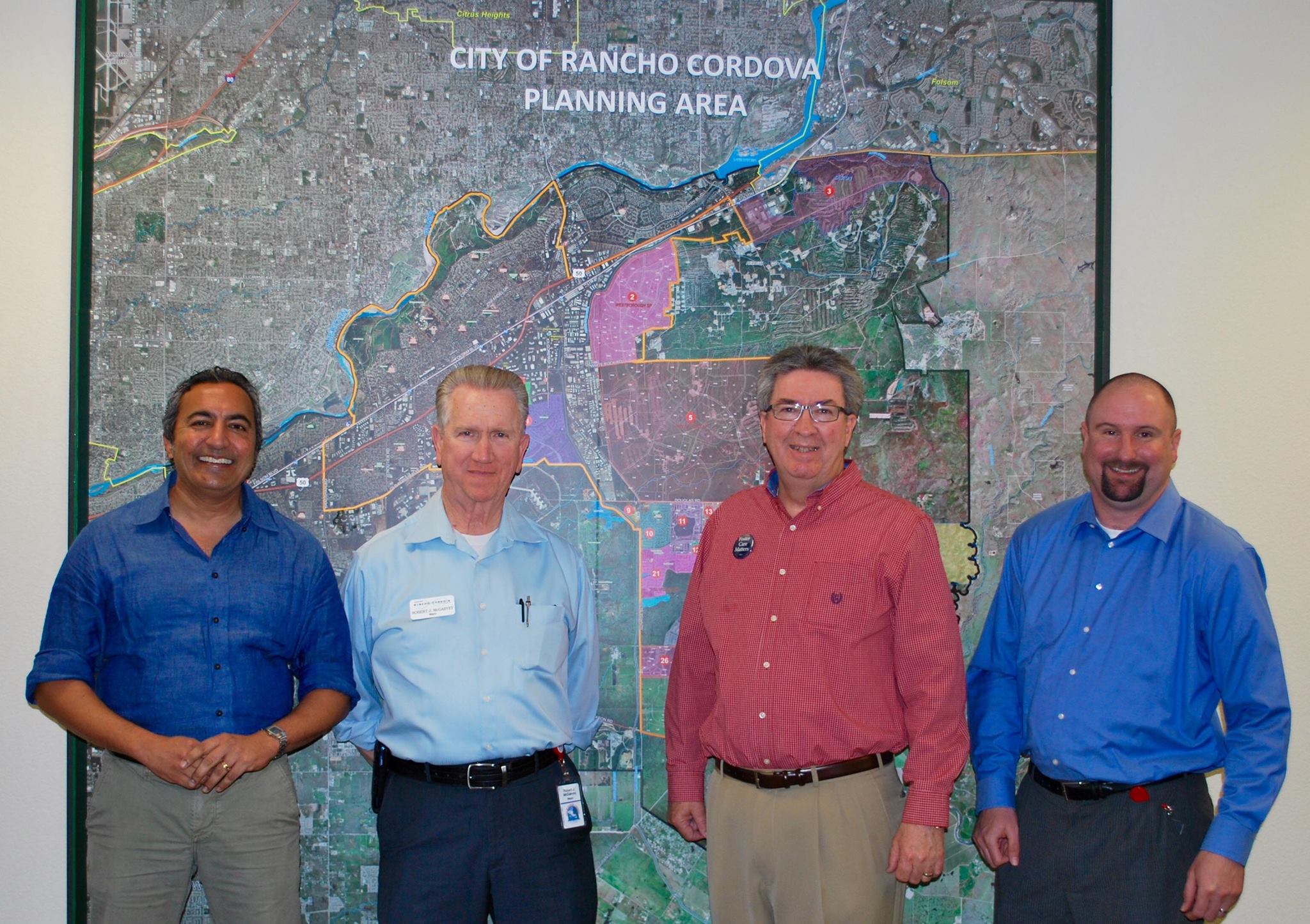 Rep. Bera, Mayor McGarvey, Asm. Cooley, Councilman Terry