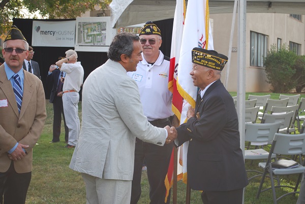 Rep. Bera talks with Veteran